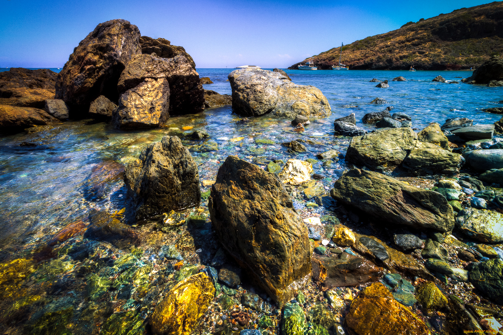 rocks, pebble, beach, catalina, two, harbors, , 